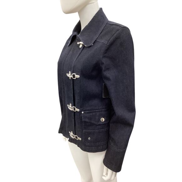 VTG LRL Lauren Jeans Co. Ralph Lauren Jacket Women’s SZ M Denim Fireman’s Clasp - Picture 2 of 5